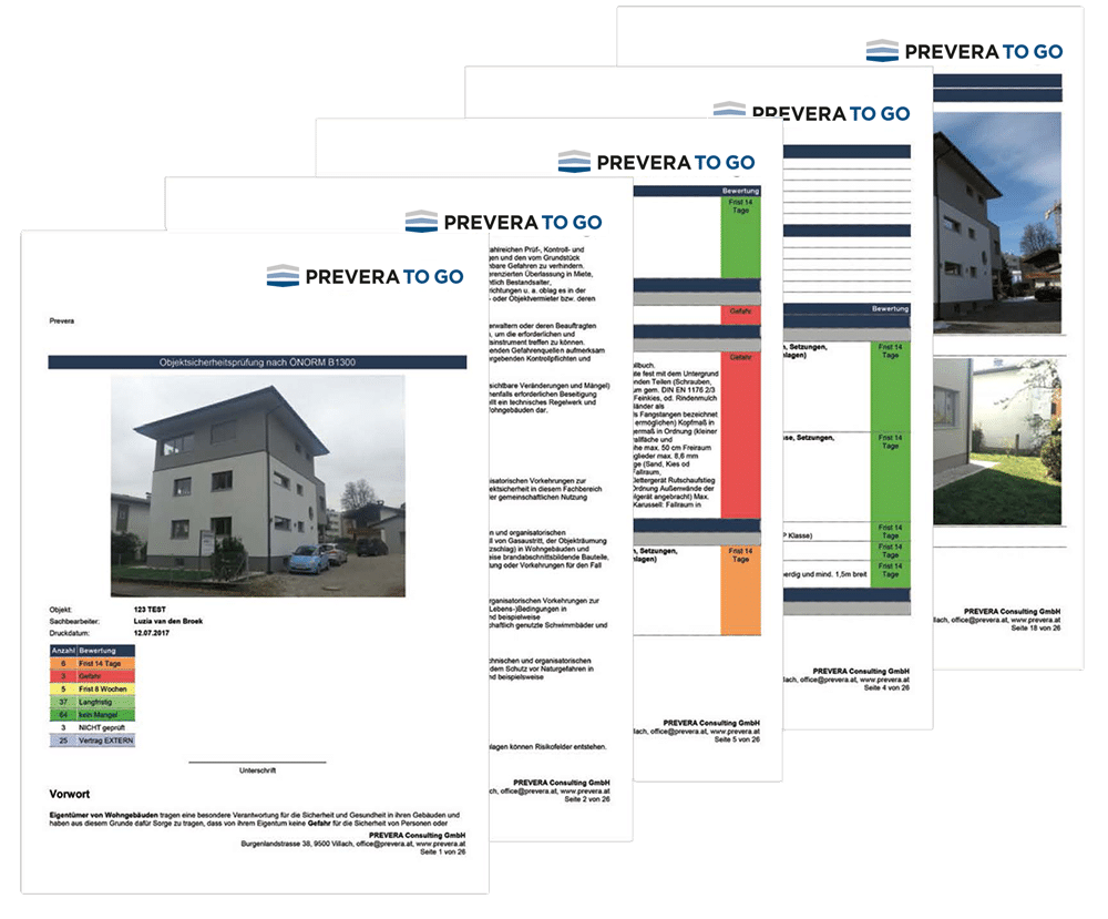 PREVERA TO GO Protokollausgabe