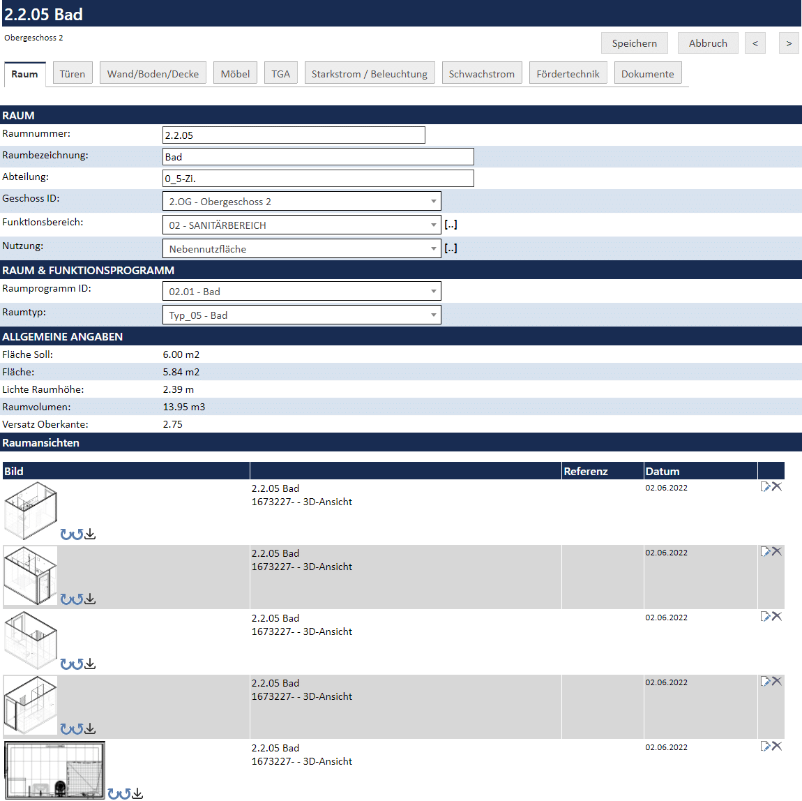 Raumblätter mit Modell-Bilder in einem Arbeitsschritt
