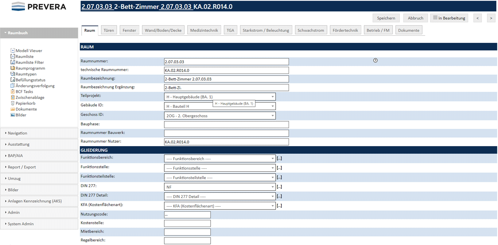 Digitales Raumbuch planungsbegleitend für Bauherrn